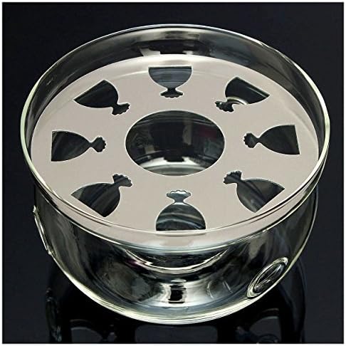 Liang Baobao Teapot Warmer with Tea Light Candle Holder, Clear Base