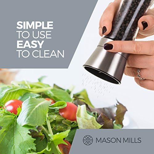 Mason Mil Stainless Steel Salt and Pepper Grinder Set