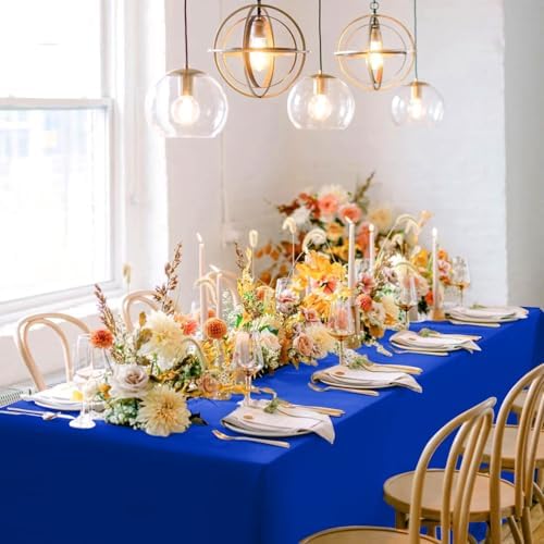 sancua Royal Blue Tablecloths 60x120 Inch for 8 Foot Tables, 6 Pack