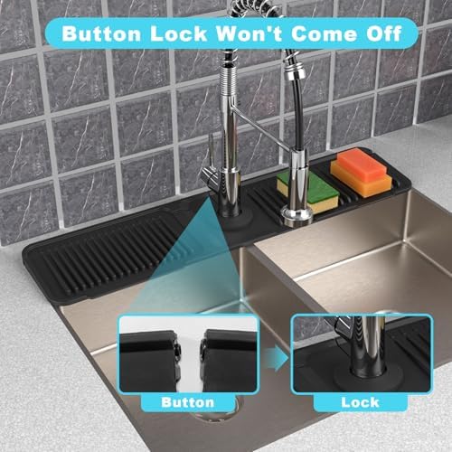 Folding faucet mat for kitchen sink-sink splash guard behind