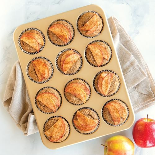 Nordic Ware Naturals Aluminum NonStick Muffin Pan, Twelve 2.75 Inch
