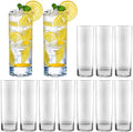 QAPPDA Highball 10 oz Drinking Glasses Set of 12, Clear Glass Cups