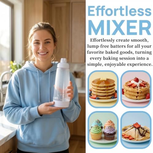 Pancake Batter Dispenser with BlenderBall & Wire Whisk
