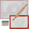 GreatChef Wood Rolling Pin 17.8 Inch for Dough with Pastry