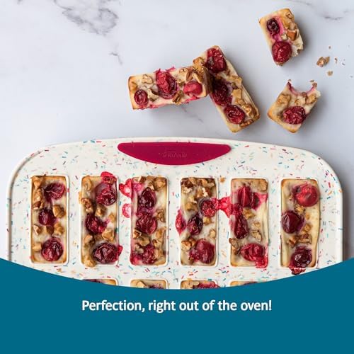 Trudeau 24 Slot Mini Bar Pan – Premium Confetti White Silicone