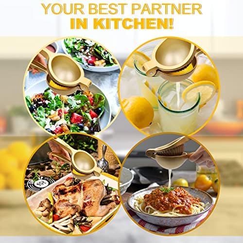 Gold Zinc Alloy Manual Citrus Juicer