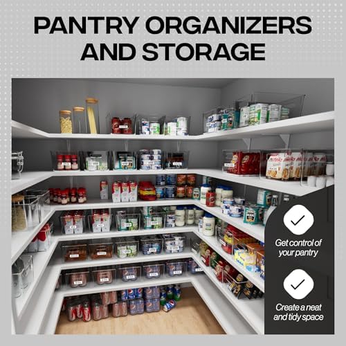 ClearSpace Clear Plastic Storage Bins, Pantry Organizers