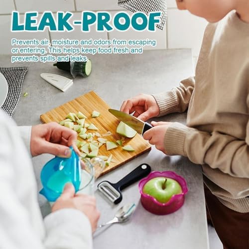 Silicone Stretch Lids, 3-Piece Petal-Shaped Bowl Covers