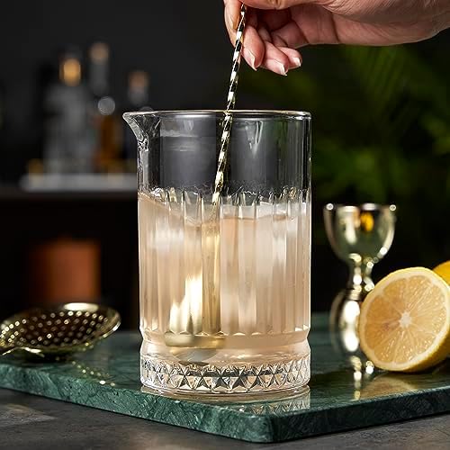 Viski Pedestal Crystal Cocktail Mixing Glass Perfect for Manhattan
