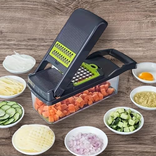 AHA Lifestyles16-in-1 Vegetable Chopper Slicer, Veggie Chopper, Food