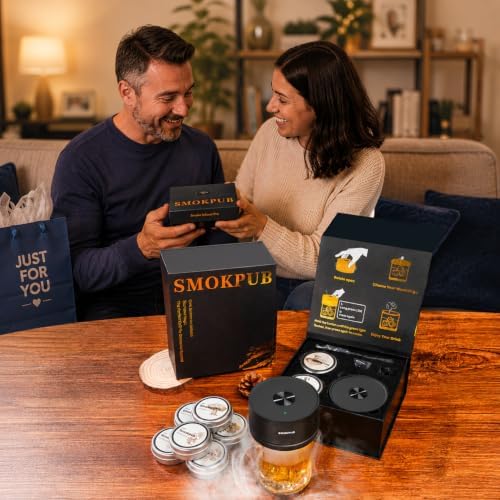 Electric Whiskey Smoker Kit, Cocktail Smoker with Heating System
