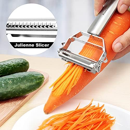 PrinChef Vegetable Peeler, 3 in 1 Versatile Y Potato Peeler for