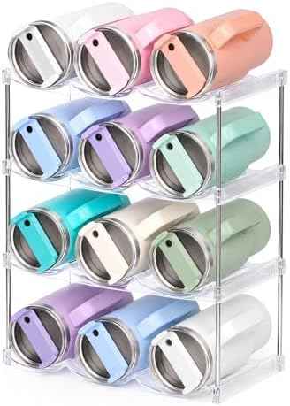 Stackable Water Bottle Organizer for Stanley 40 oz Tumbler, Large