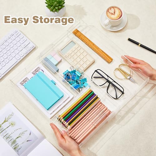 Briwooody Clear Acrylic Drawer Organizer Expandable,7