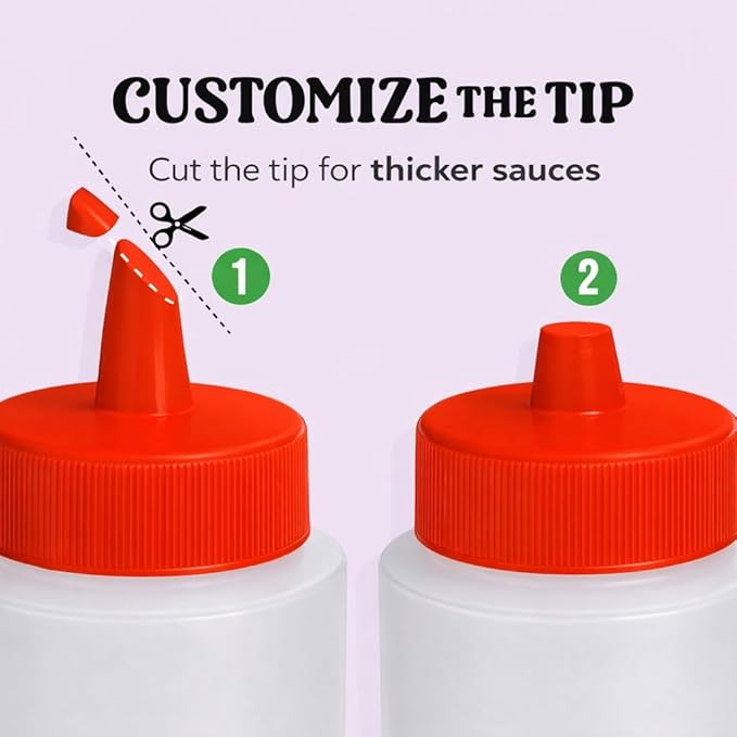 Norcalway 16 oz Condiment Squeeze Bottles - Image 6