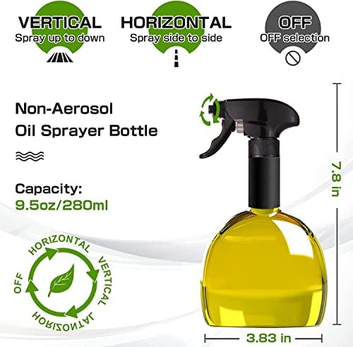 9.5oz Oil Sprayer for Cooking, Gray