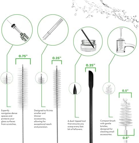 Pipe Perfect Original Cleaning Brush Set – Multi-Size Detail Brushes
