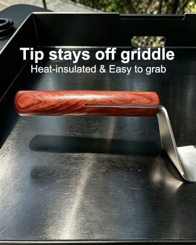 Solid Stainless Steel Griddle Spatula Burger Turner,Blade:5.3"L×2.8"W