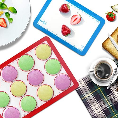 MIU Macaroon Silicone Baking Mat Set, 2 Half and 1 Quarter Sheet