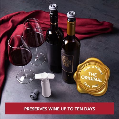 Vacu Vin Wine Saver Preserver Pump and Stopper White2