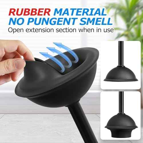 FORASTO 2Pack Toilet Brush and Plunger Set