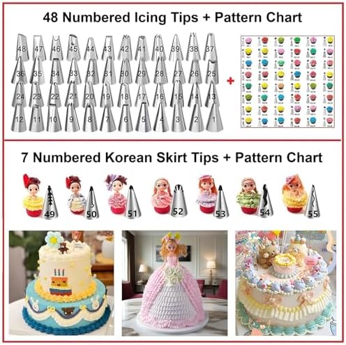 Cake Decorating Kit, 390 Pcs Baking Supplies (Green)