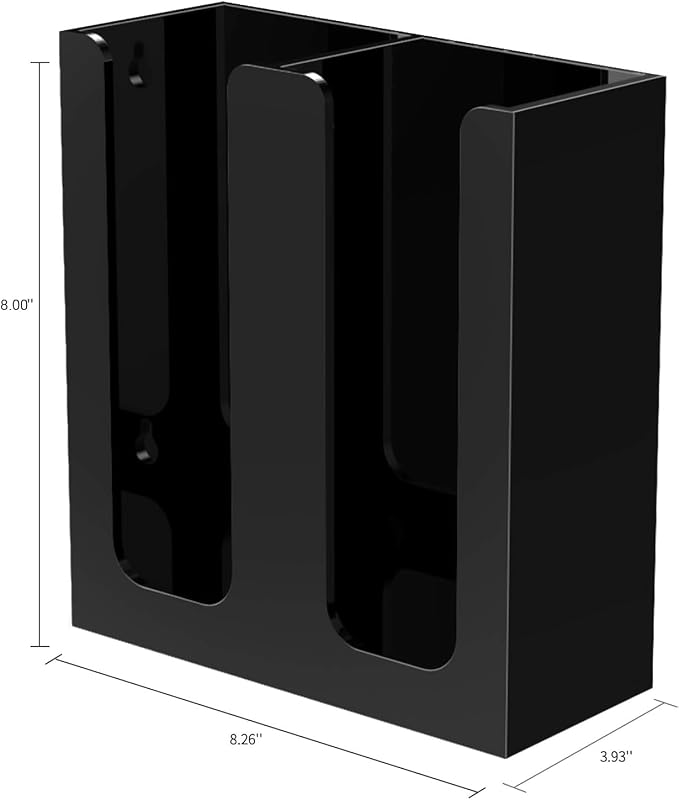 Richboom Acrylic Coffee Cup and Lid Storage Organizer Holder, 2 Compartments - Image 2