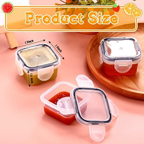 Mimorou 20 Pcs Salad Dressing Containers, 2 oz Reusable Plastic Small