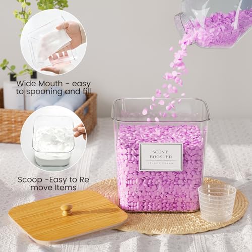 HomePekite Laundry Pods Storage Container, Clear Acrylic, 3+1 Pack