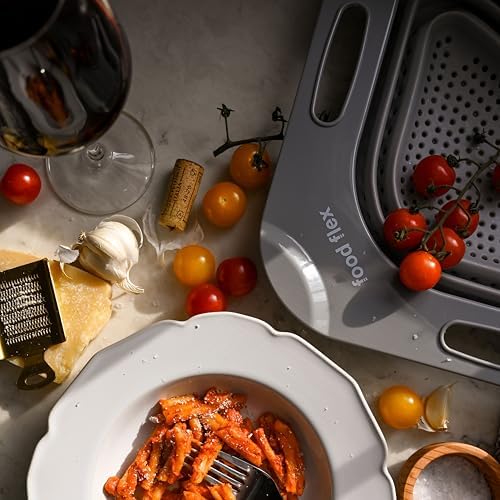 Collapsible Corner Colander, 3.5 Qt, Grey