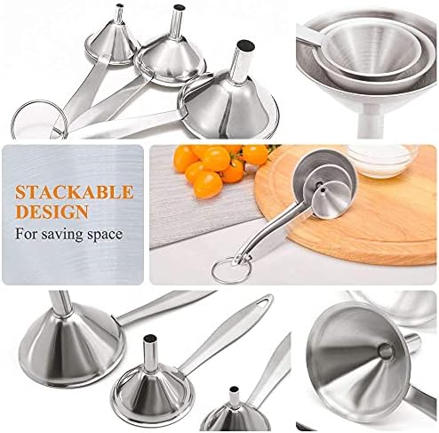 Small Funnels for Filling Bottles Stainless Steel Kitchen Funnels