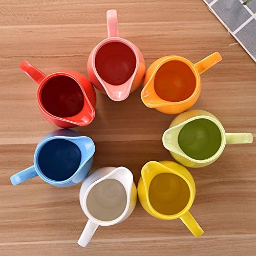 Ceramic Colorful Creamer and Sugar Set with Lid Spoon, Coffee Serving