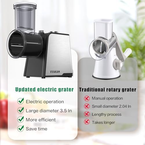 5-in-1 Electric Cheese Grater, 300W, Black
