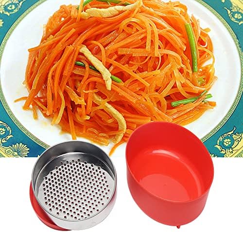 Cheese Grater with Container and Lid, 2 Blade Compact Kitchen Grater