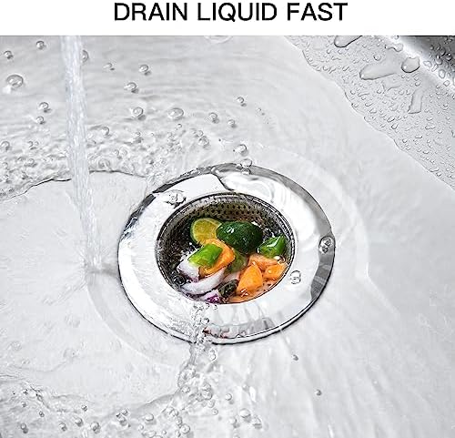 CORNERJOY 4 Pack Heavy Duty Stainless Steel Kitchen Sink Drain