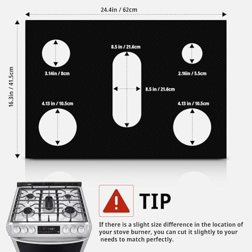 2-Pack Gas Stove Top Burner Cover Compatible with Samsung Gas Stove