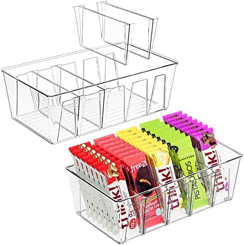 Puricon 2 Pack Pantry Storage Bins for Kitchen Fridge