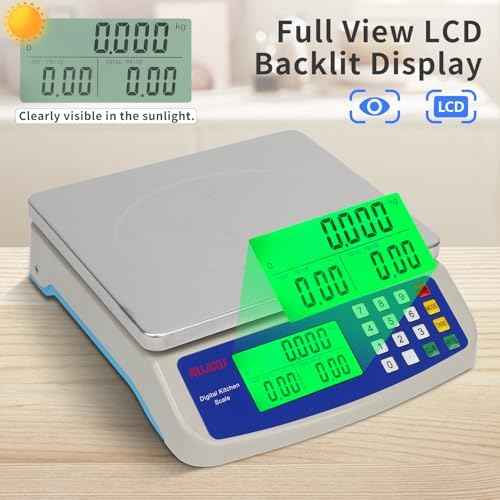 Large Digital Kitchen Scale 30KG Commercial Food Scale 66LB for Baking