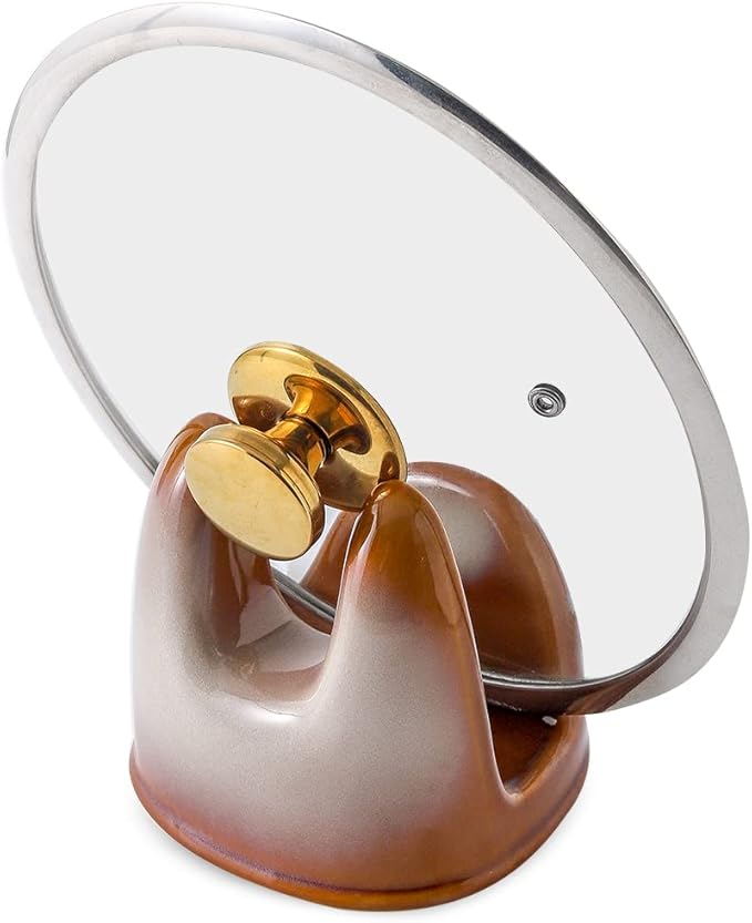Nihow Pot Lid Holder: Stable Ceramic Pan Lid Holder by Nihow