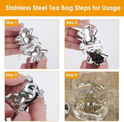 2PCS Frog Tea Infuser Set - Stainless Steel Mesh Loose Leaf Tea