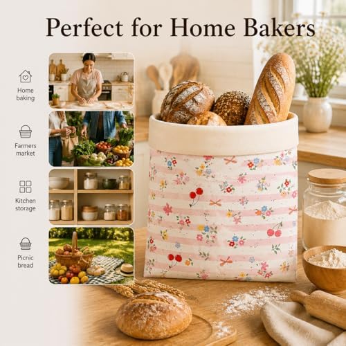 7PCS Beeswax Bread Bags for Sourdough Bread Storage