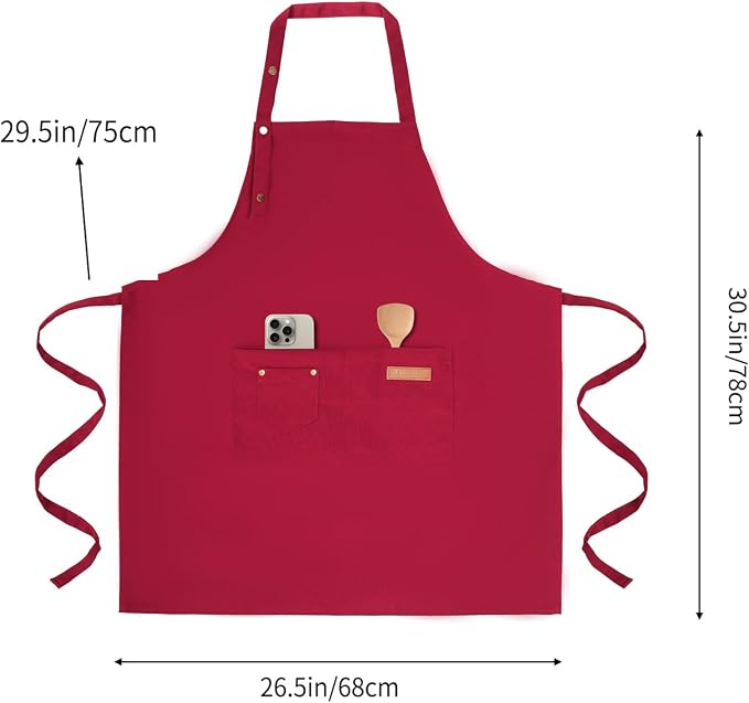 Tosewever Art Aprons for Women Painting Pottery Baking, Mens Buckle Straps - Image 5