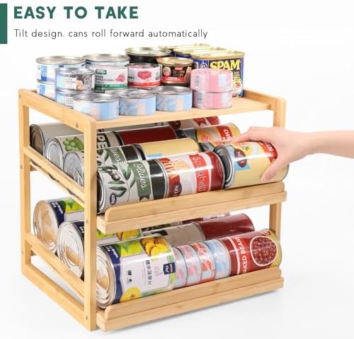 Yumkfoi Can Organizer for Pantry, Hold up to 72 3oz Cat Can
