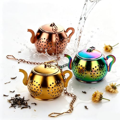 3 Pack Tea Infuser For Loose Tea Stainless Steel Reusable Strainer