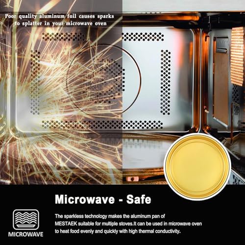 7 Inch Air Fryer Foil Pans, 20 Pack, 24.5oz Round
