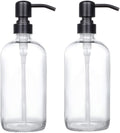 2 Pack Thick Clear Glass Pint Jar Soap Dispenser by Unknown