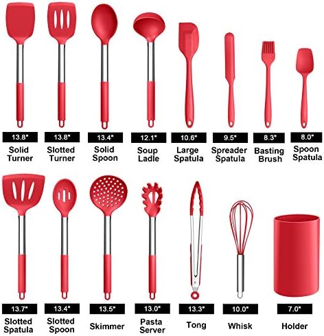 LIANYU 15-Piece Cooking Utensils Set with Holder
