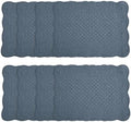 HOMBYS Quilted Placemats Set of 8 Washable-Rectangular Placemats for