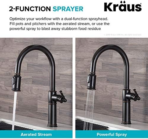 KRAUS KPF-1682ORB Sellette Pull-Down Kitchen Faucet, Oil Rubbed Bronze