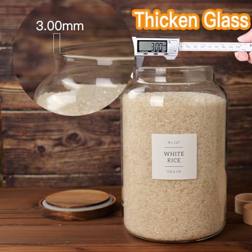 CZSZYGHBAO 2 PCS 1 Gallon Glass Storage Jars